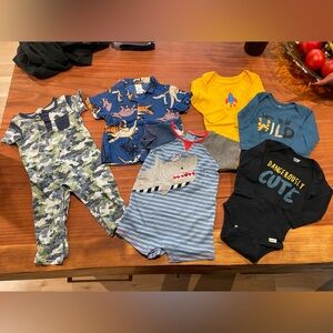 Baby clothes 6-9 mo bundle $30 🦕🦖🦈🚀